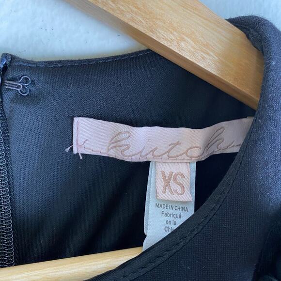 Hutch Ruffle Sheath Dress Size XS Black Mini Anthropologie - Picture 11 of 14